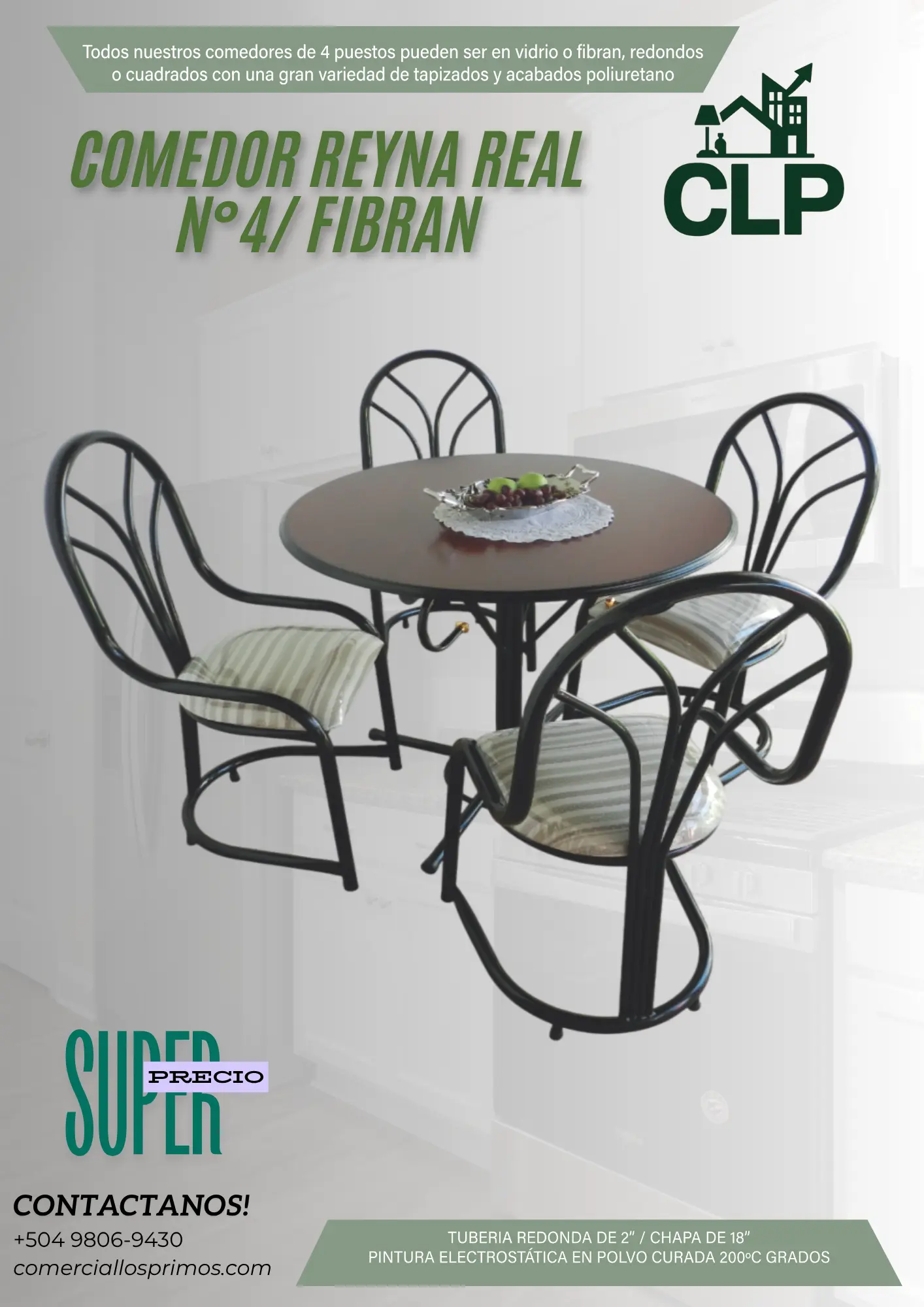 COMEDOR REINA REAL #4 FIBRAN