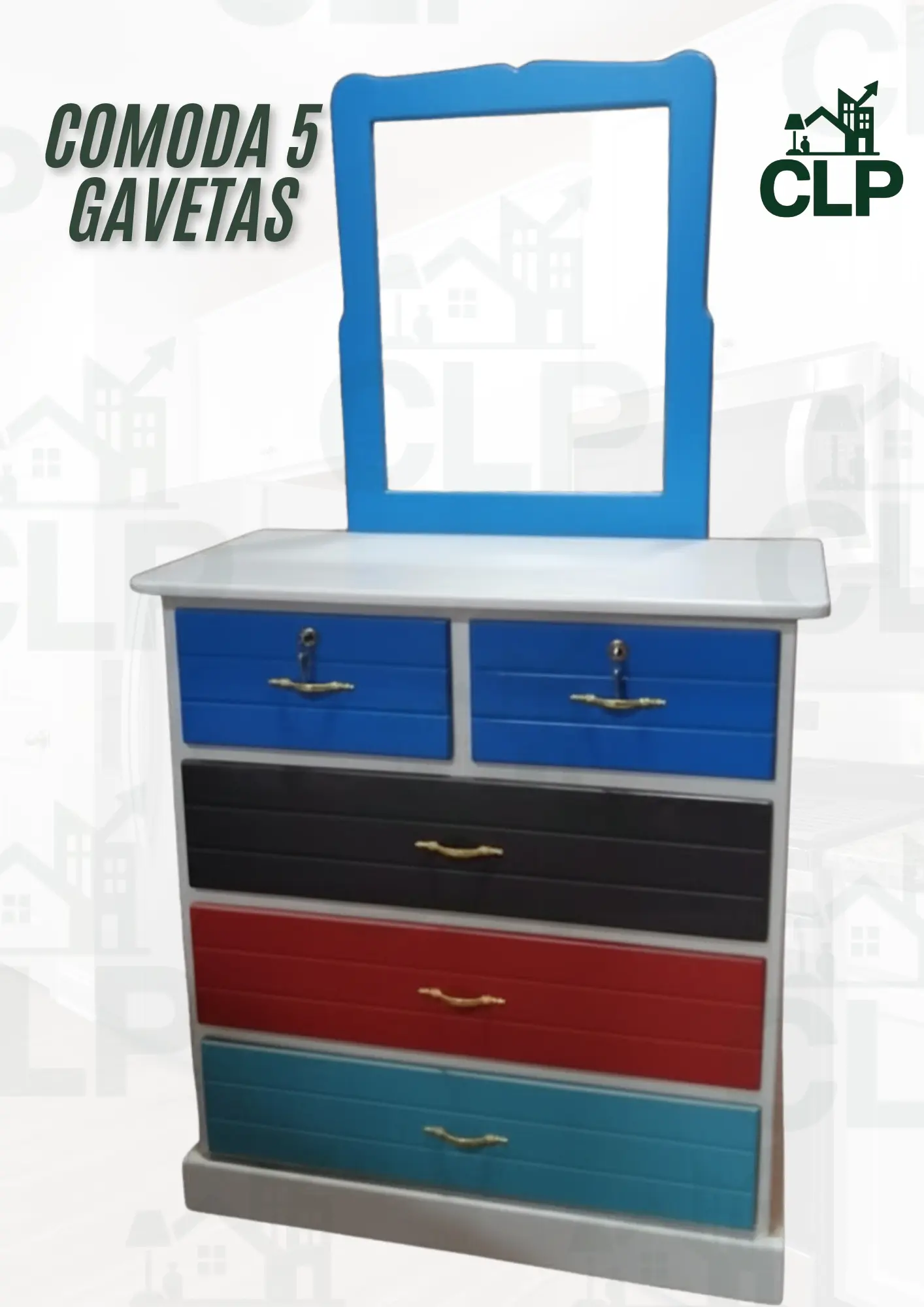 Cómoda 5  Gavetas (Colores)