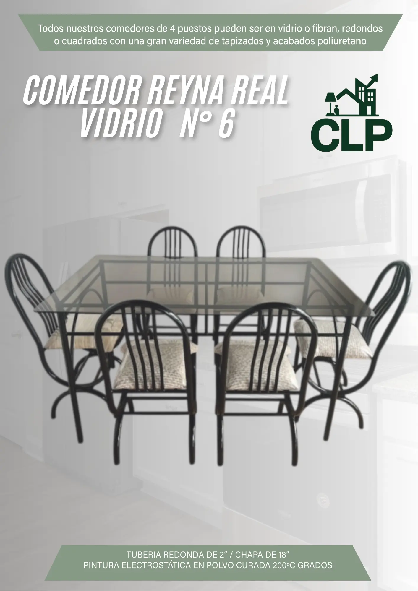COMEDOR REYNA REAL VIDRIO #6