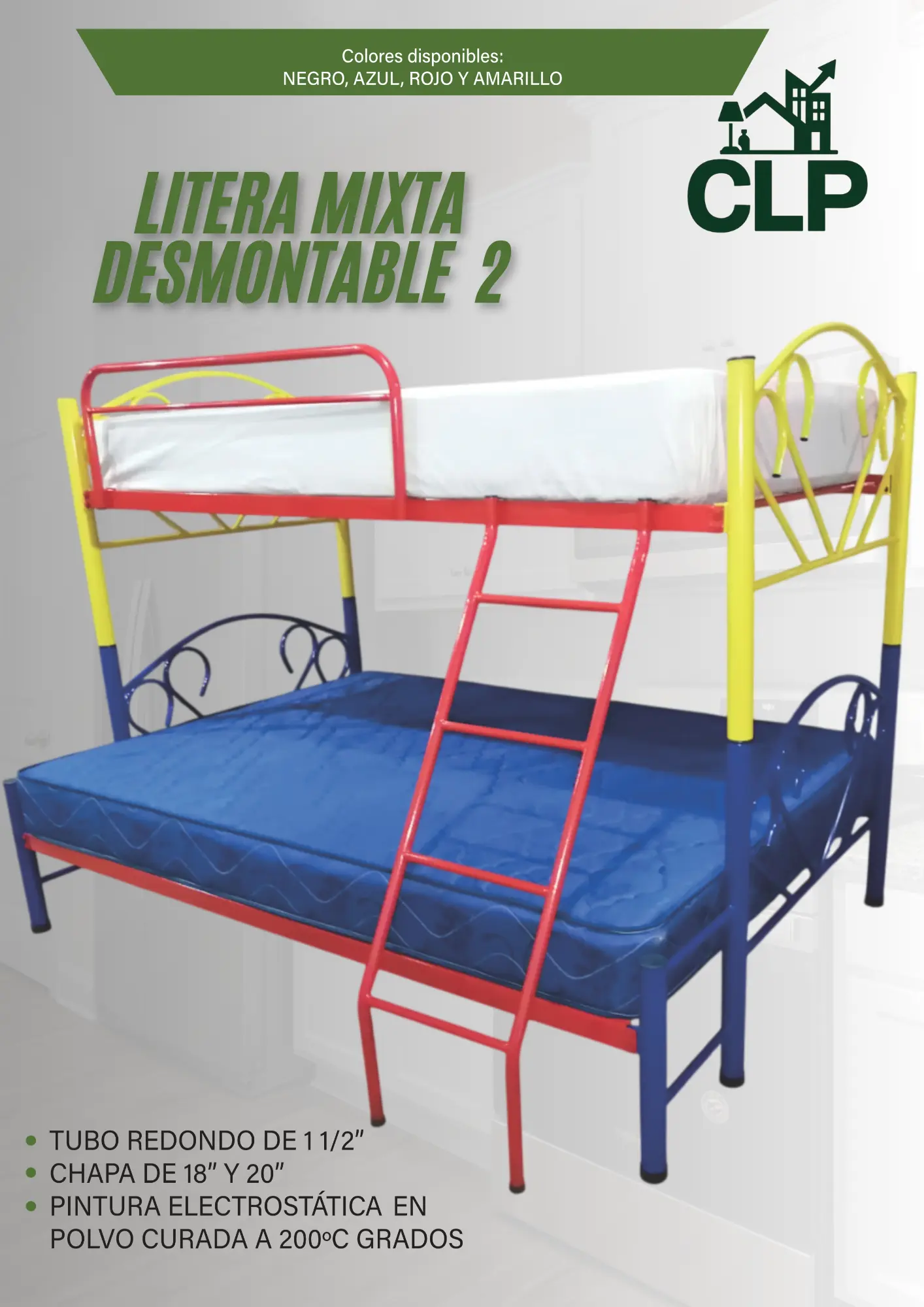 Litera Mixta Clásica Desmontable De 2"
