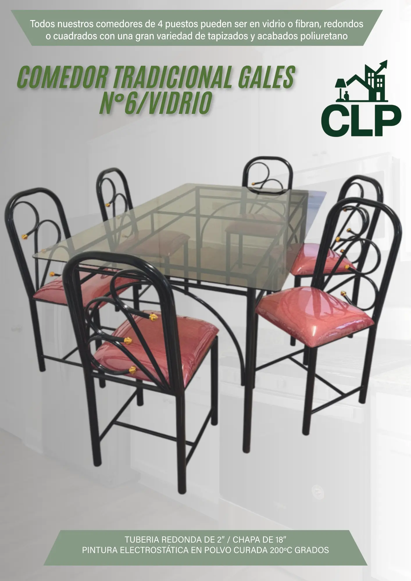 COMEDOR TRADICIONAL GALES #6 VIDRIO