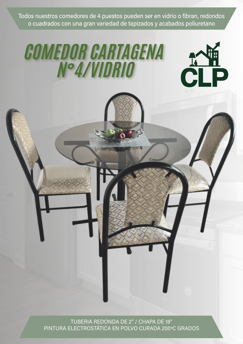 COMEDOR CARTAGENA #4 VIDRIO
