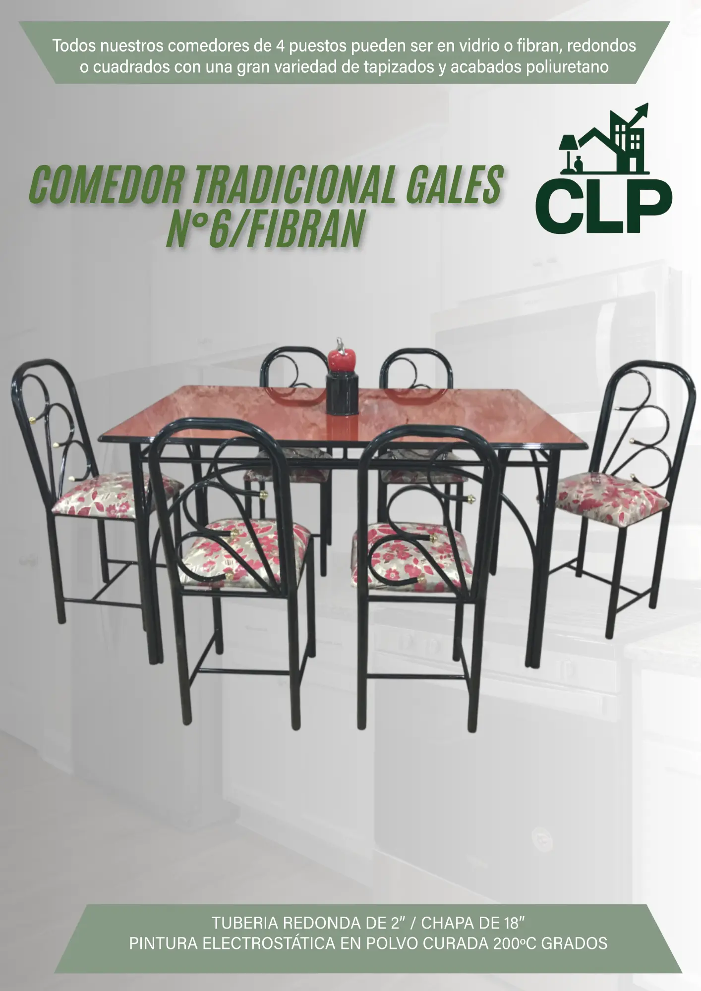 COMEDOR TRADICIONAL GALES #6 FIBRAN