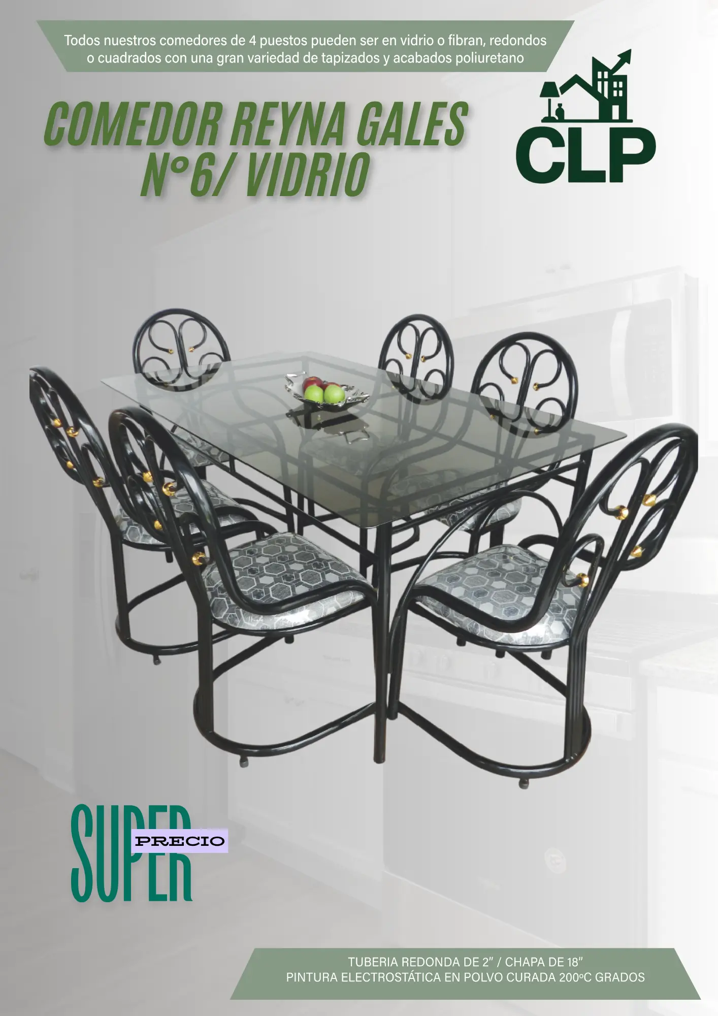 COMEDOR REYNA GALES VIDRIO #6